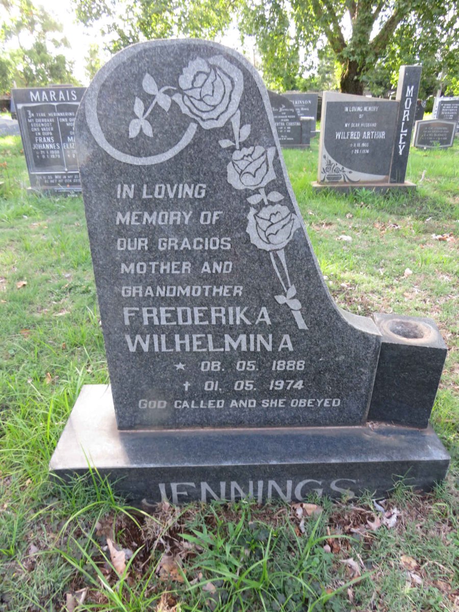JENNINGS Frederika Wilhelmina 1888-1974