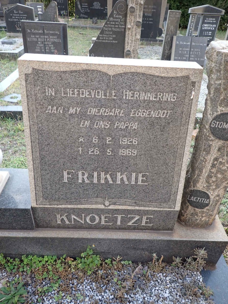 KNOETZE Frikkie 1926-1969