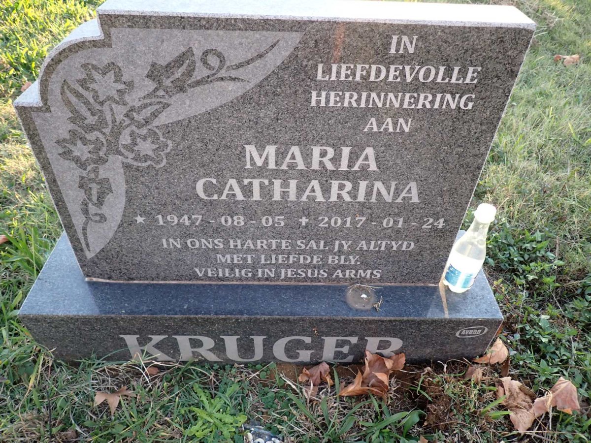 KRUGER Maria Catharina 1947-2017