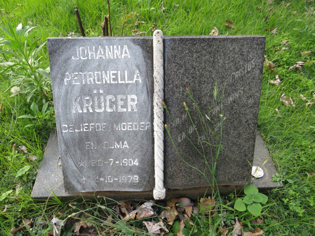KRÜGER Johanna Petronella 1904-1978