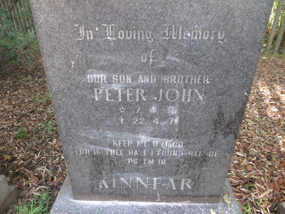 KINNEAR Peter John 1939-1971