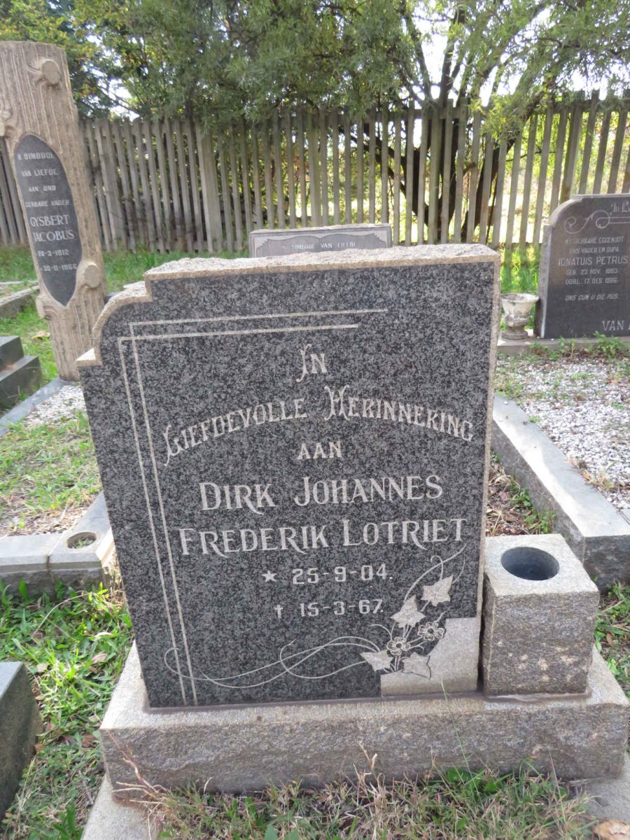 LOTRIET Dirk Johannes Frederik 1904-1967