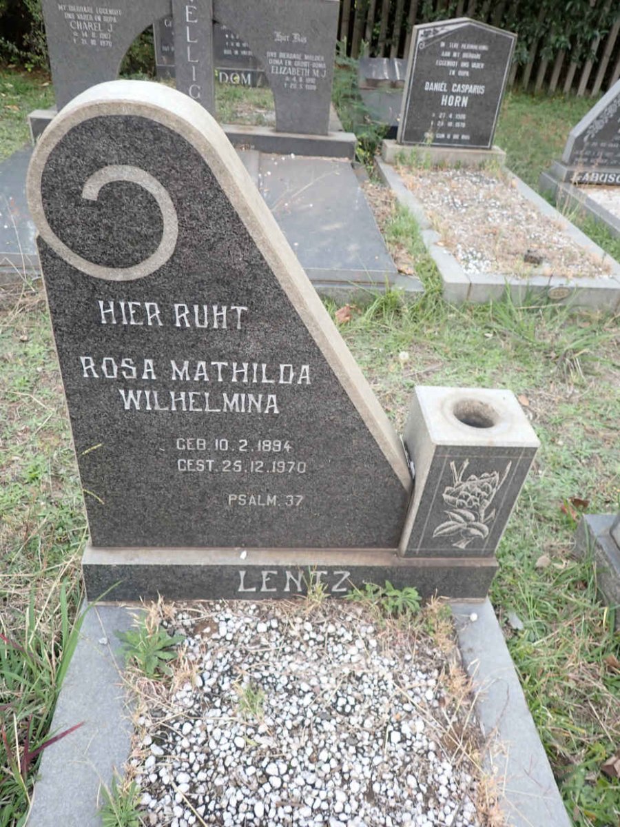 LENTZ Rosa Mathilda Wilhelmina 1894-1970