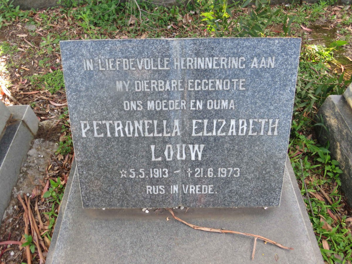 LOUW Petronella Elizabeth 1913-1973