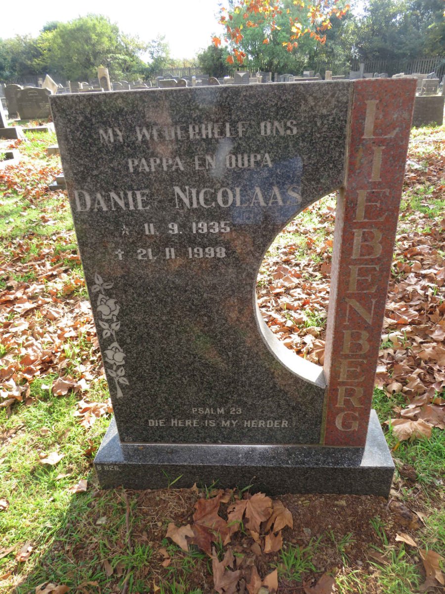 LIEBENBERG Danie Nicolaas 1935-1998