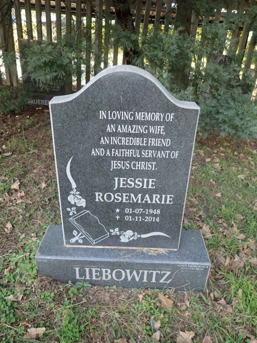 LIEBOWITZ Jessie Rosemarie 1948-2014