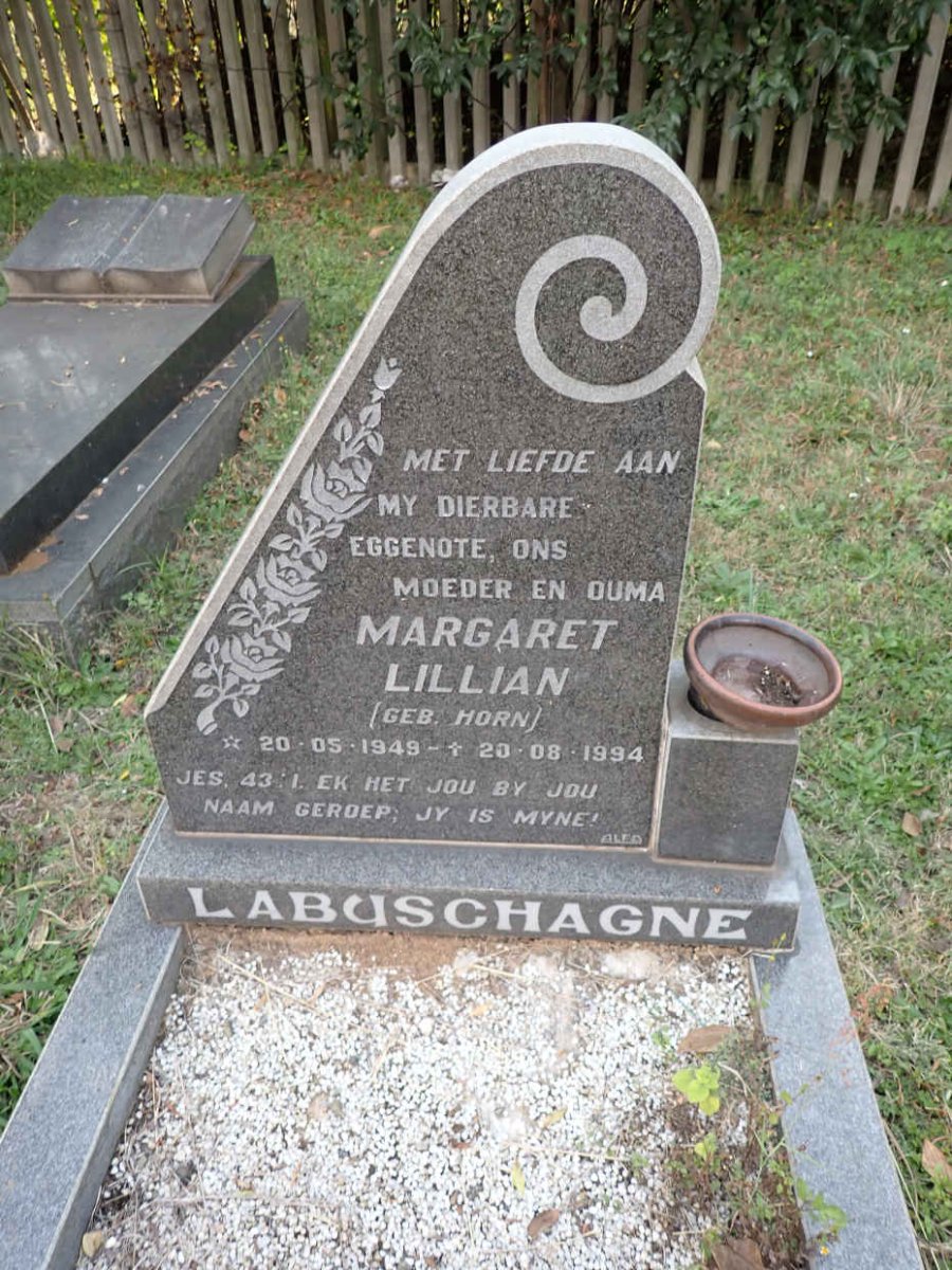 LABUSCHAGNE Margaret Lillian nee HORN 1949-1994