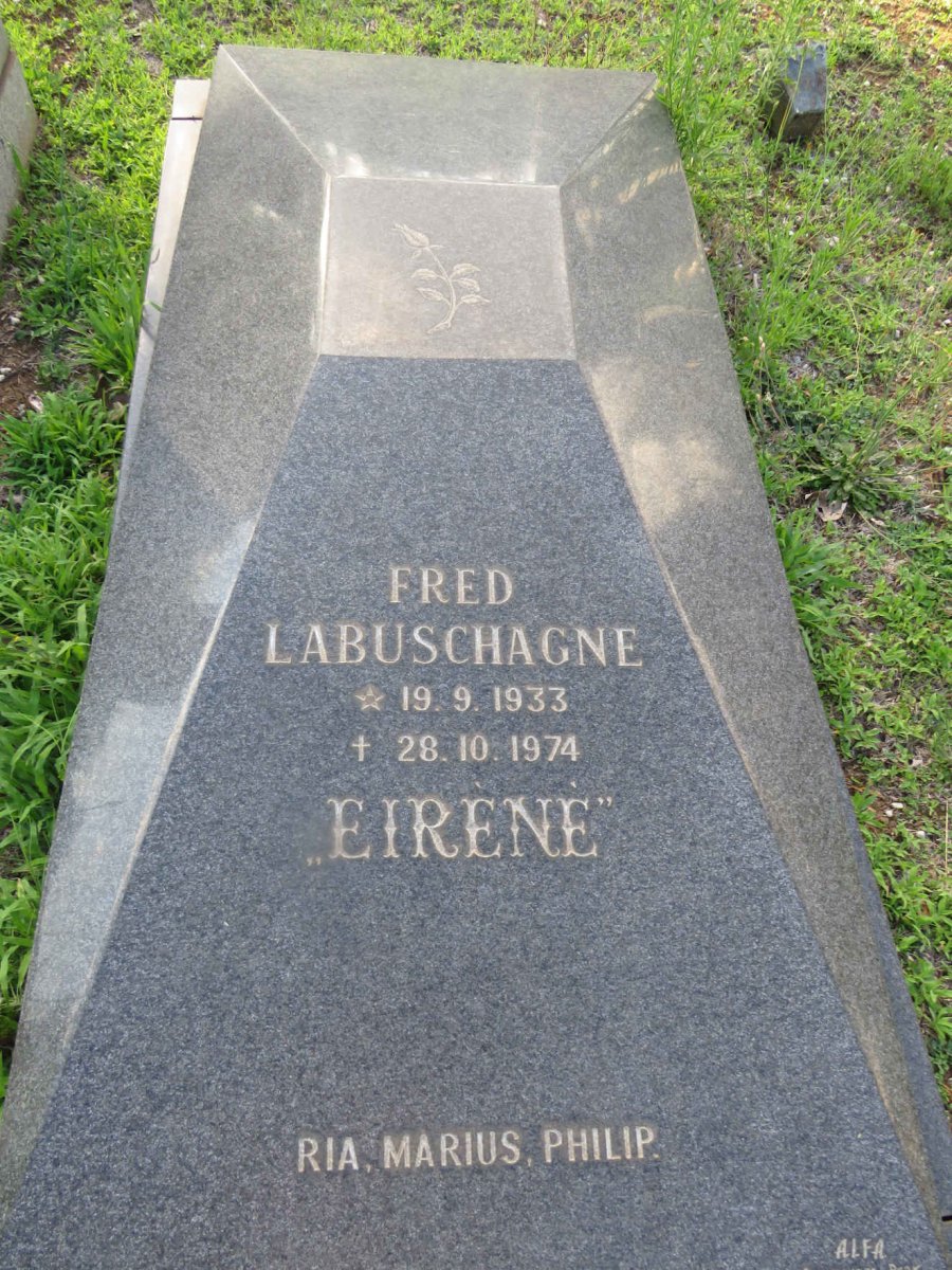 LABUSCHAGNE Fred 1933-1974 &amp; Eirene