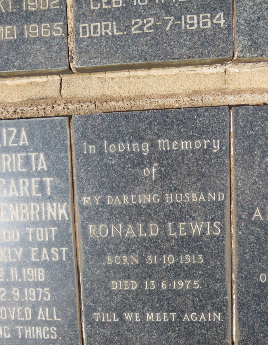 LEWIS Ronald 1913-1975