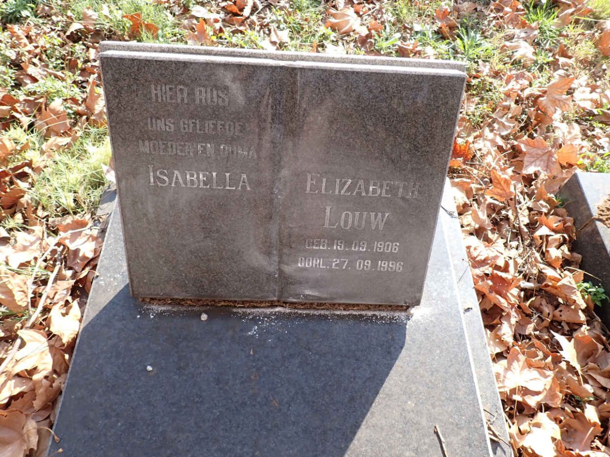 LOUW Isabella Elizabeth 1906-1996