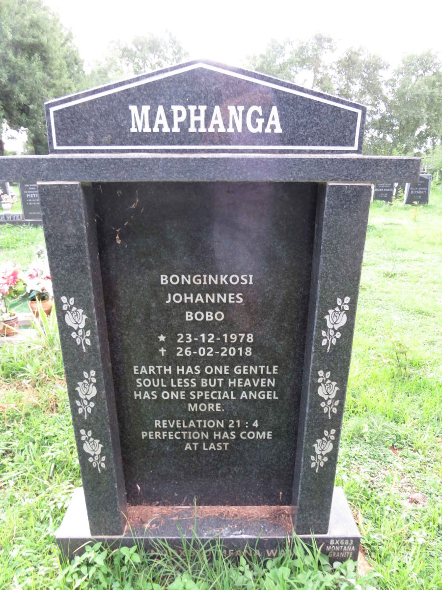 MAPHANGA Bonginkosi Johannes Bobo 1978-2018