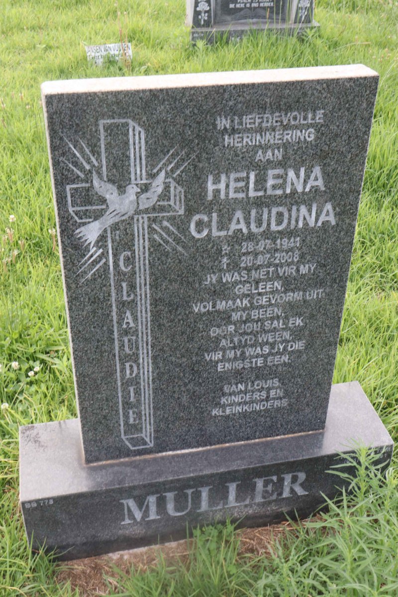 MULLER Helena Claudina 1941-2008