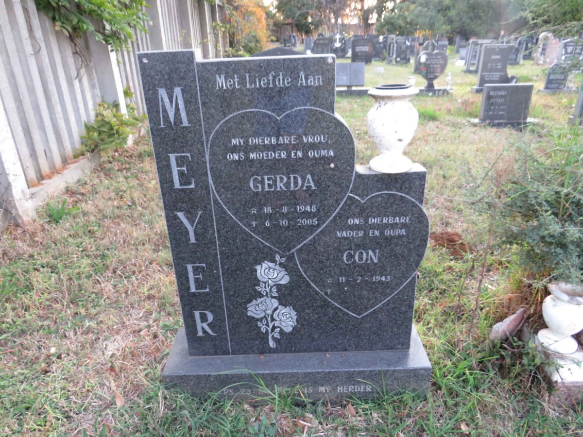 MEYER Con 1943- &amp; Gerda 1948-2005