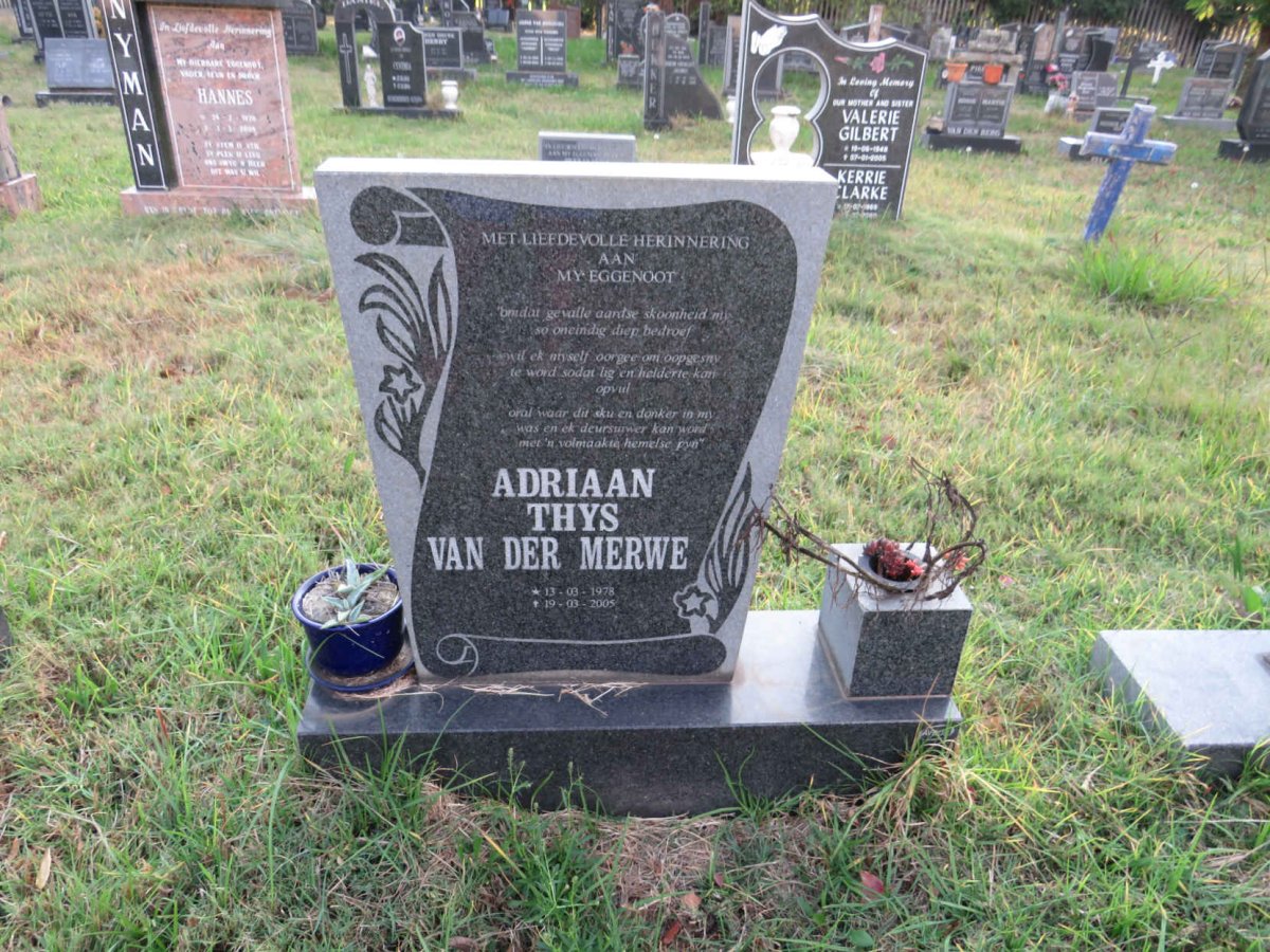 MERWE Adriaan Thys, van der 1978-2005