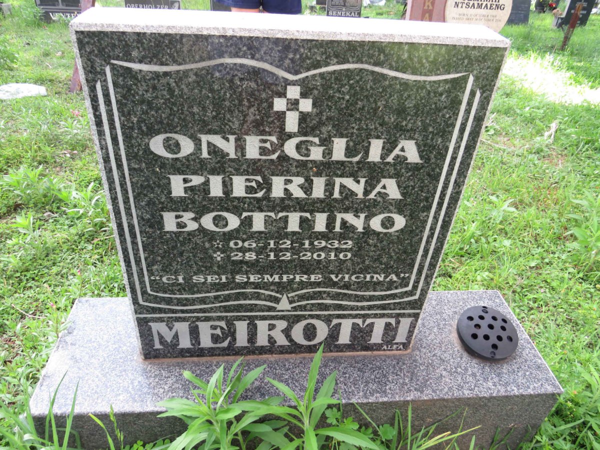 MEIROTTI Oneglia Pierina 1932-2010