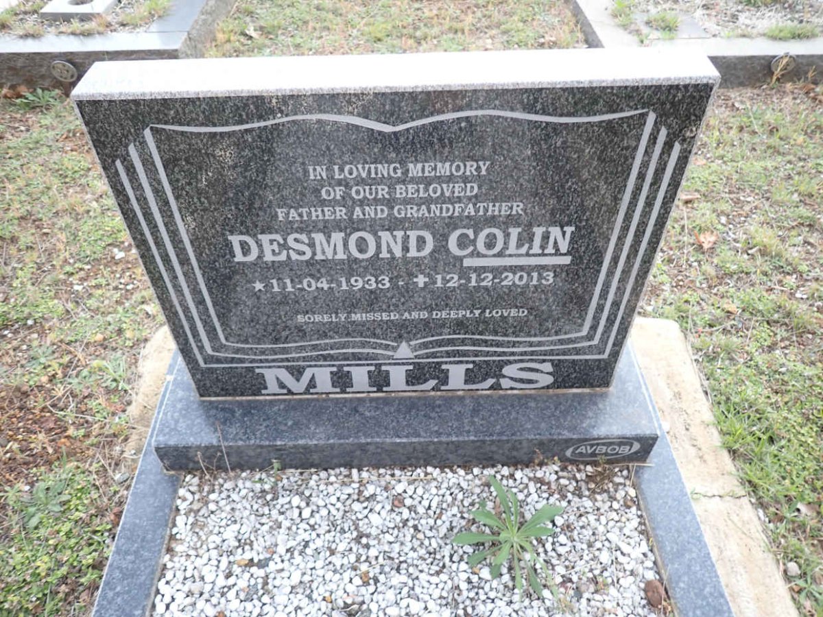 MILLS Desmond Colin 1933-2013