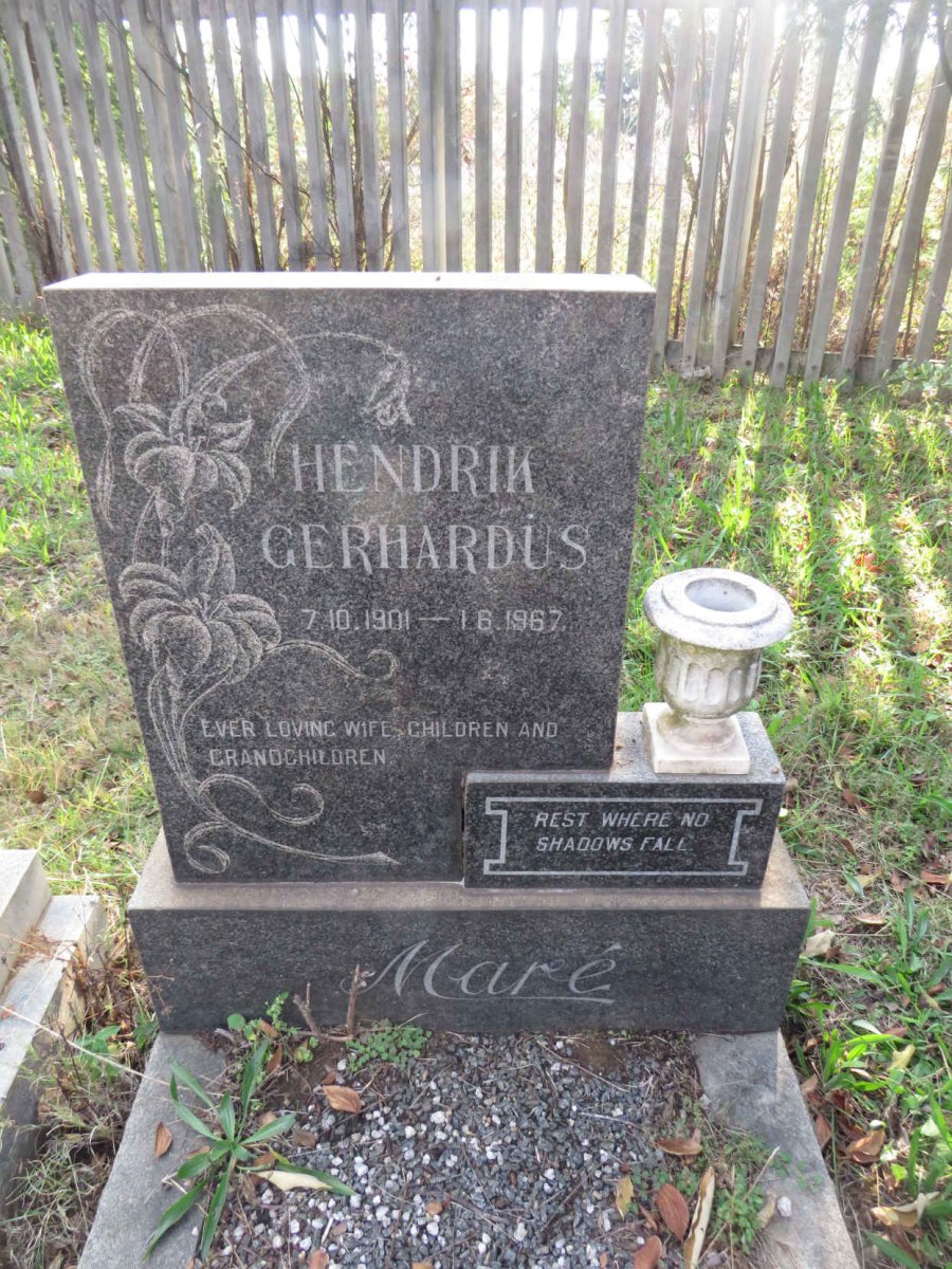 MARE Hendrik Gerhardus 1901-1967