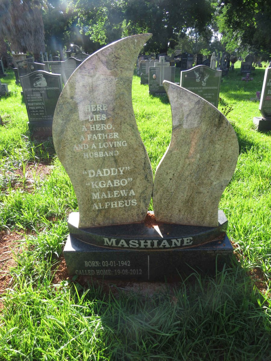 MASHIANE Malewa Alpheus 1942-2012