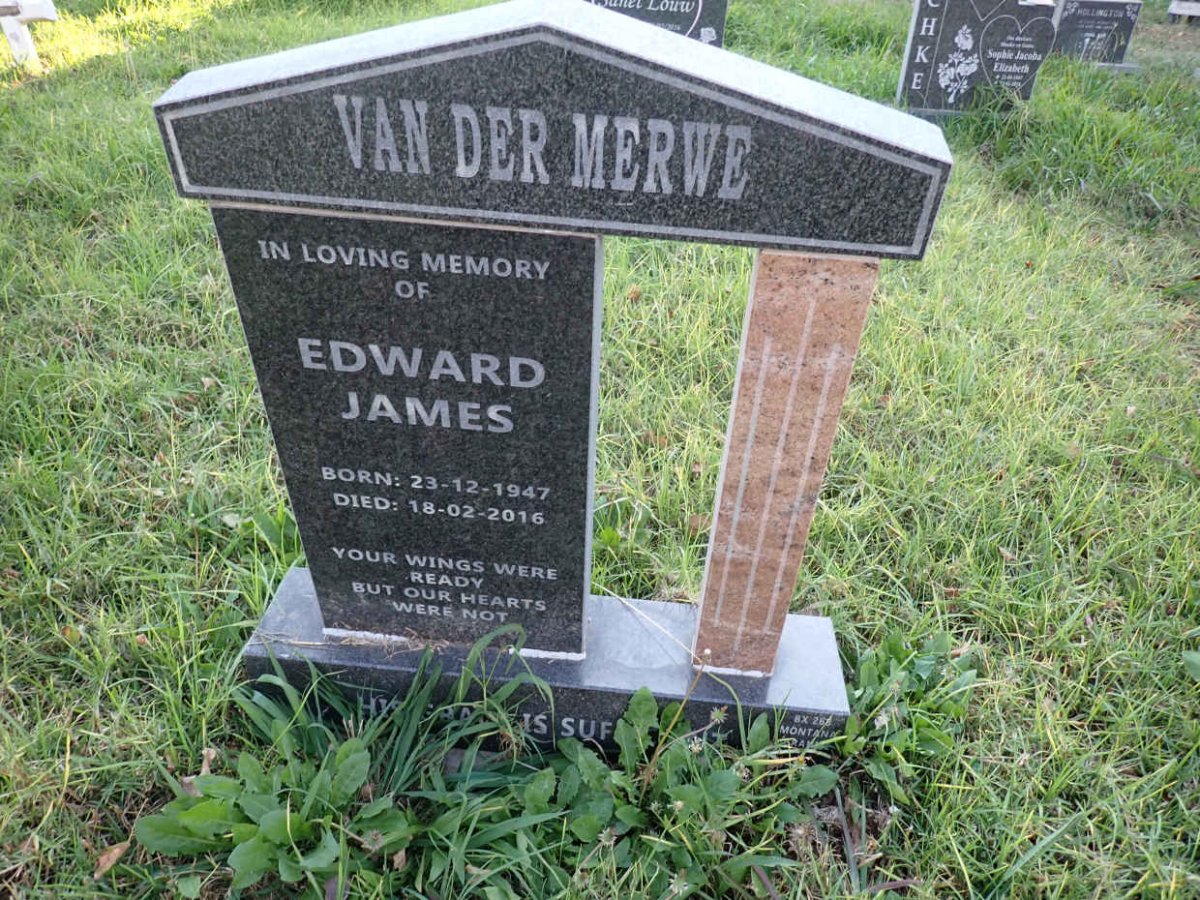 MERWE Edward James, van der 1947-2016