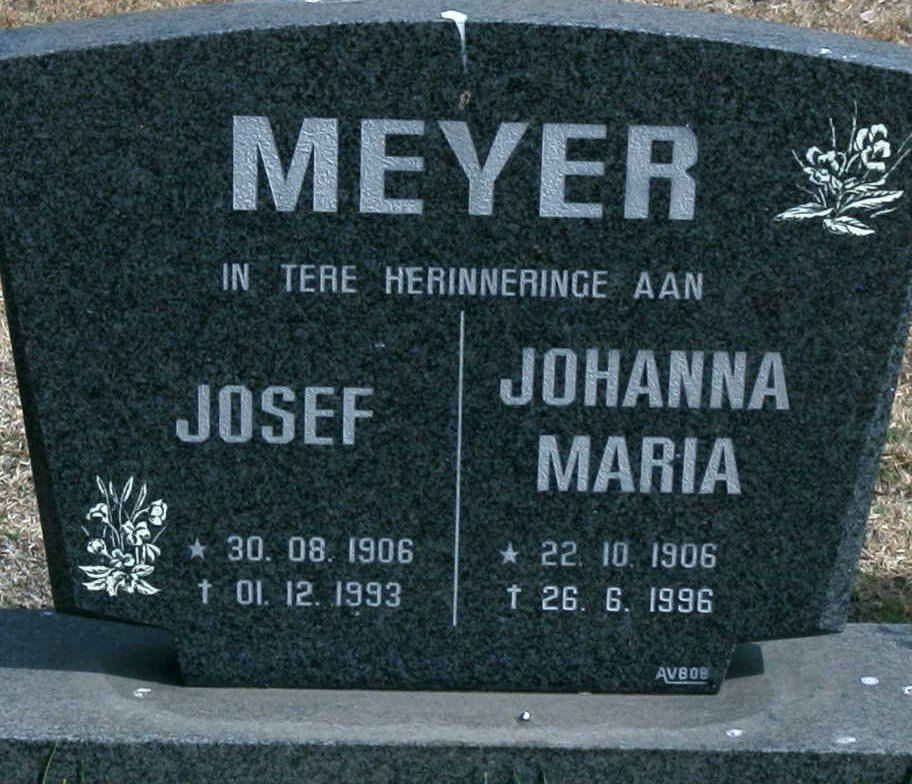 MEYER Josef 1906-1993 &amp; Johanna Maria 1906-1996
