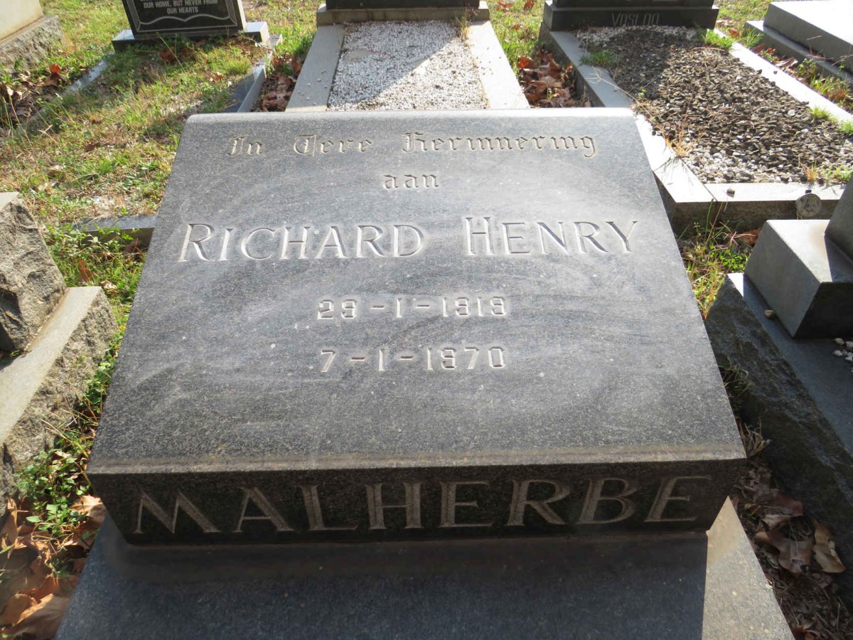 MALHERBE Richard Henry 1919-1970