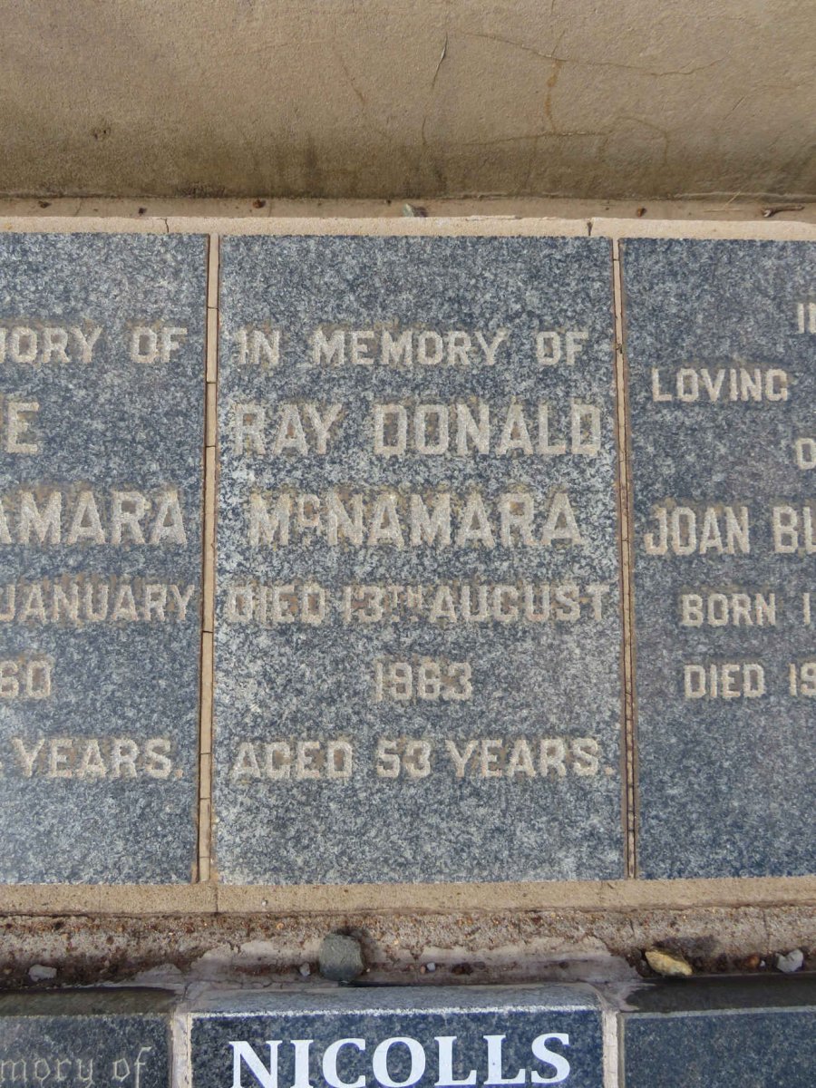 McNAMARA Ray Donald -1963