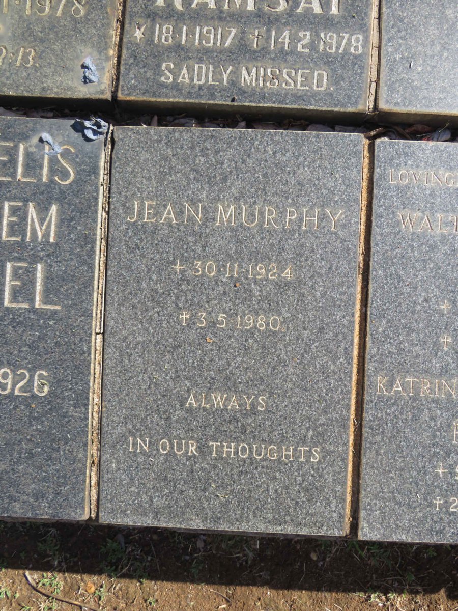 MURPHY Jean 1924-1980
