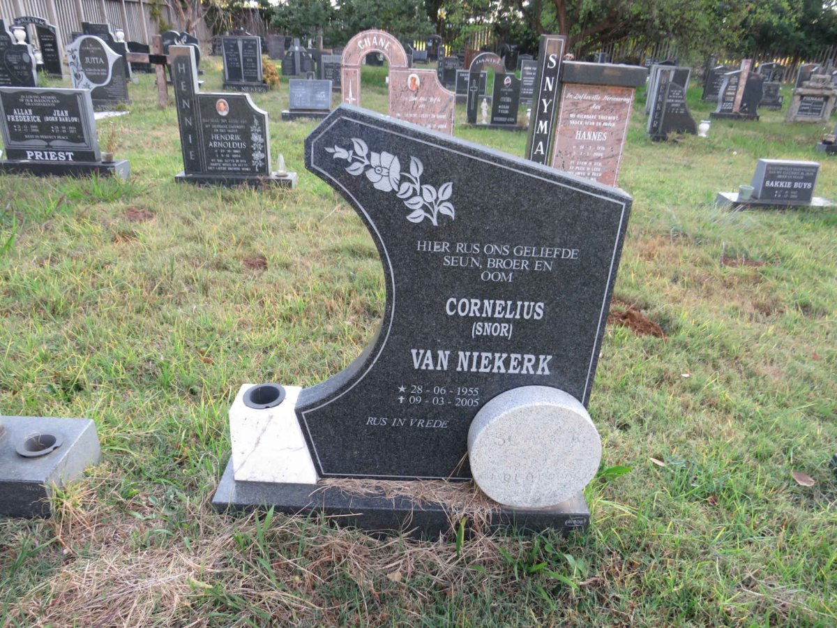 NIEKERK Cornelius, van 1955-2005