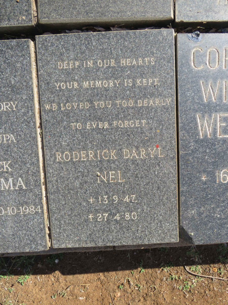NEL Roderick Daryl 1947-1980