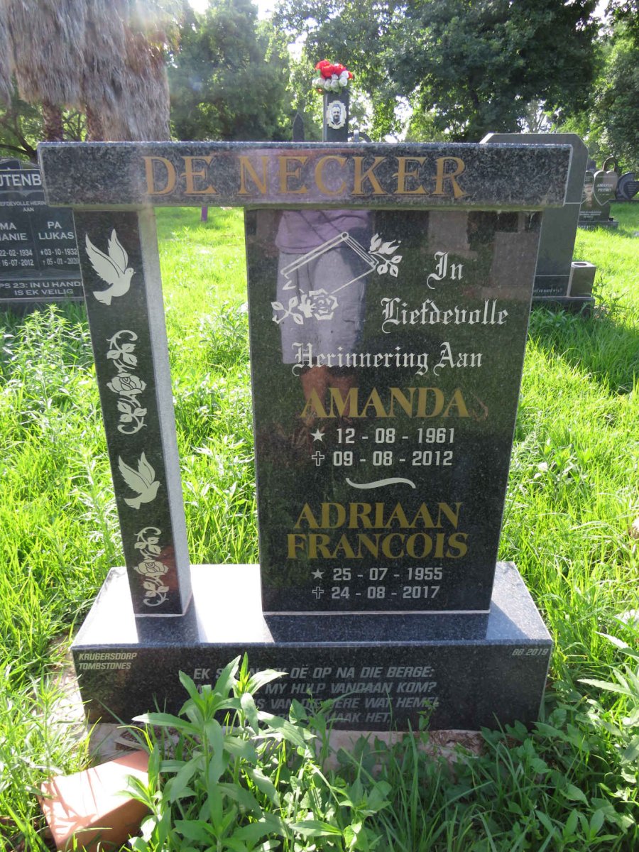 NECKER Adriaan Francois, de 1955-2017 &amp; Amanda 1961-2012