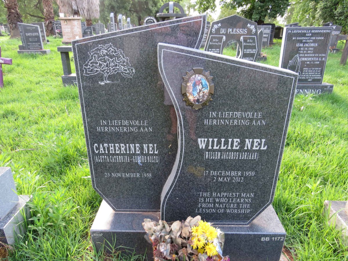 NEL Willem Jacobus Adriaan 1950-2012 &amp; Aletta Catherina NOLTE 1958-