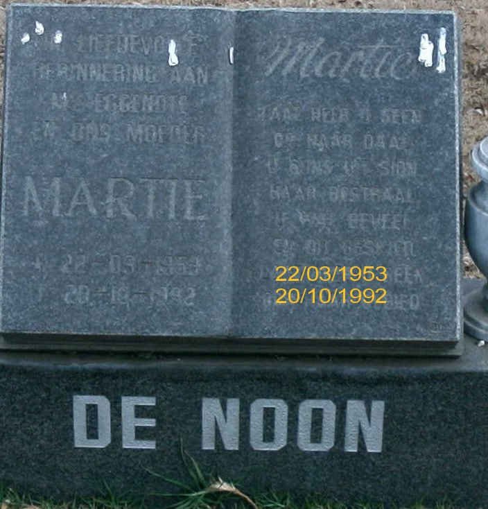 NOON Martie, de 1953-1992