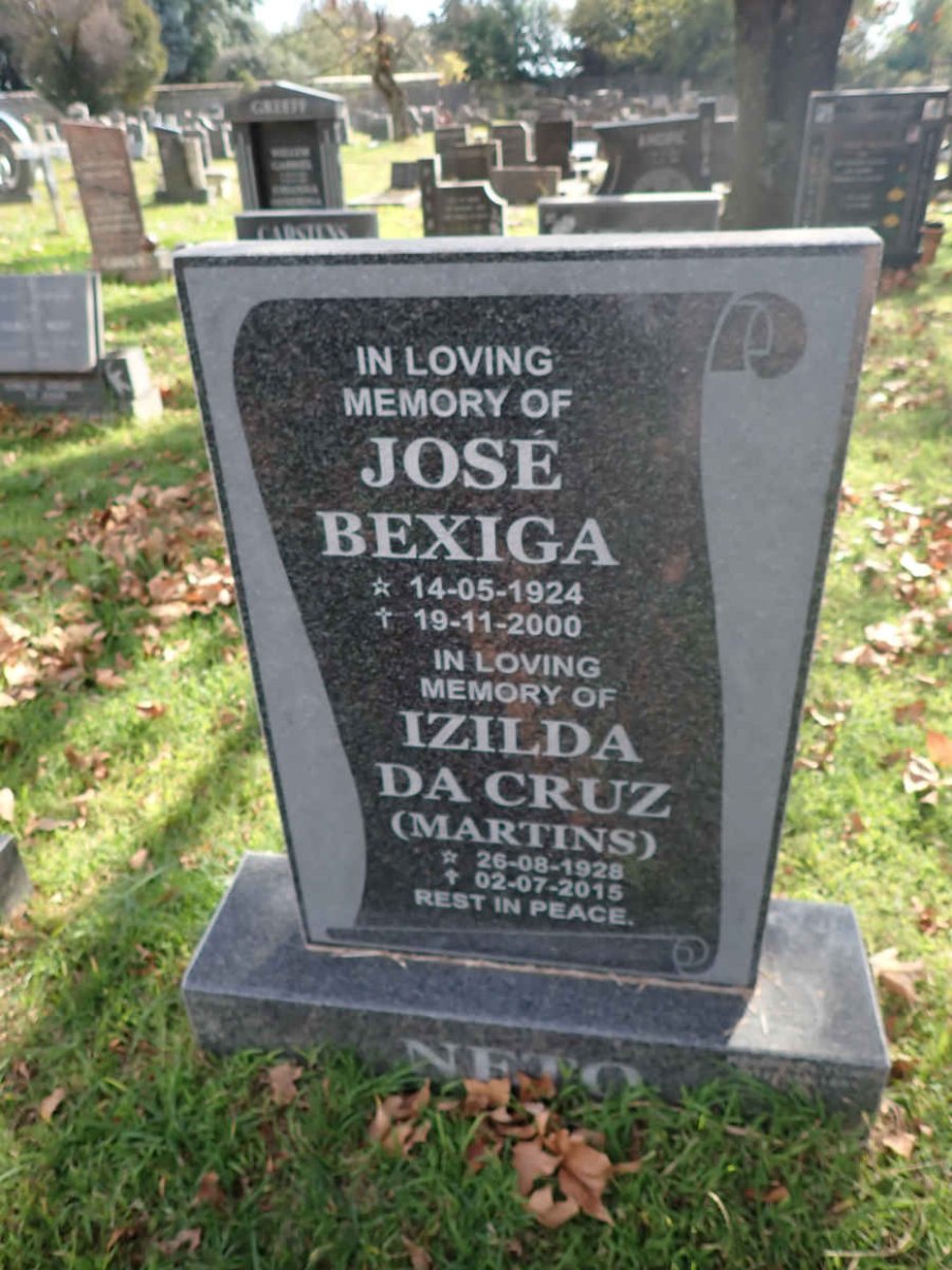 NETO Jose Bexiga 1924-2000 &amp; Izilda Da Cruz MARTINS 1928-2015
