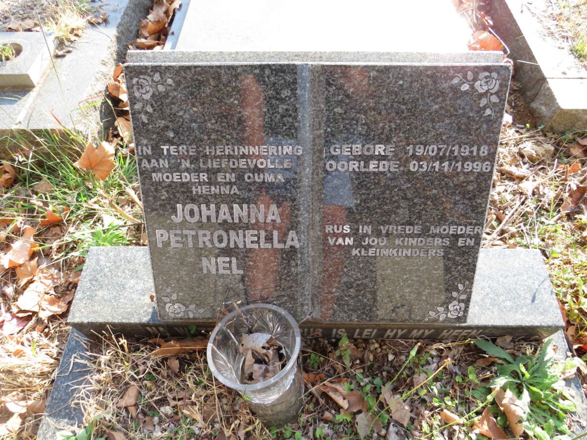 NEL Johanna Petronella 1918-1996