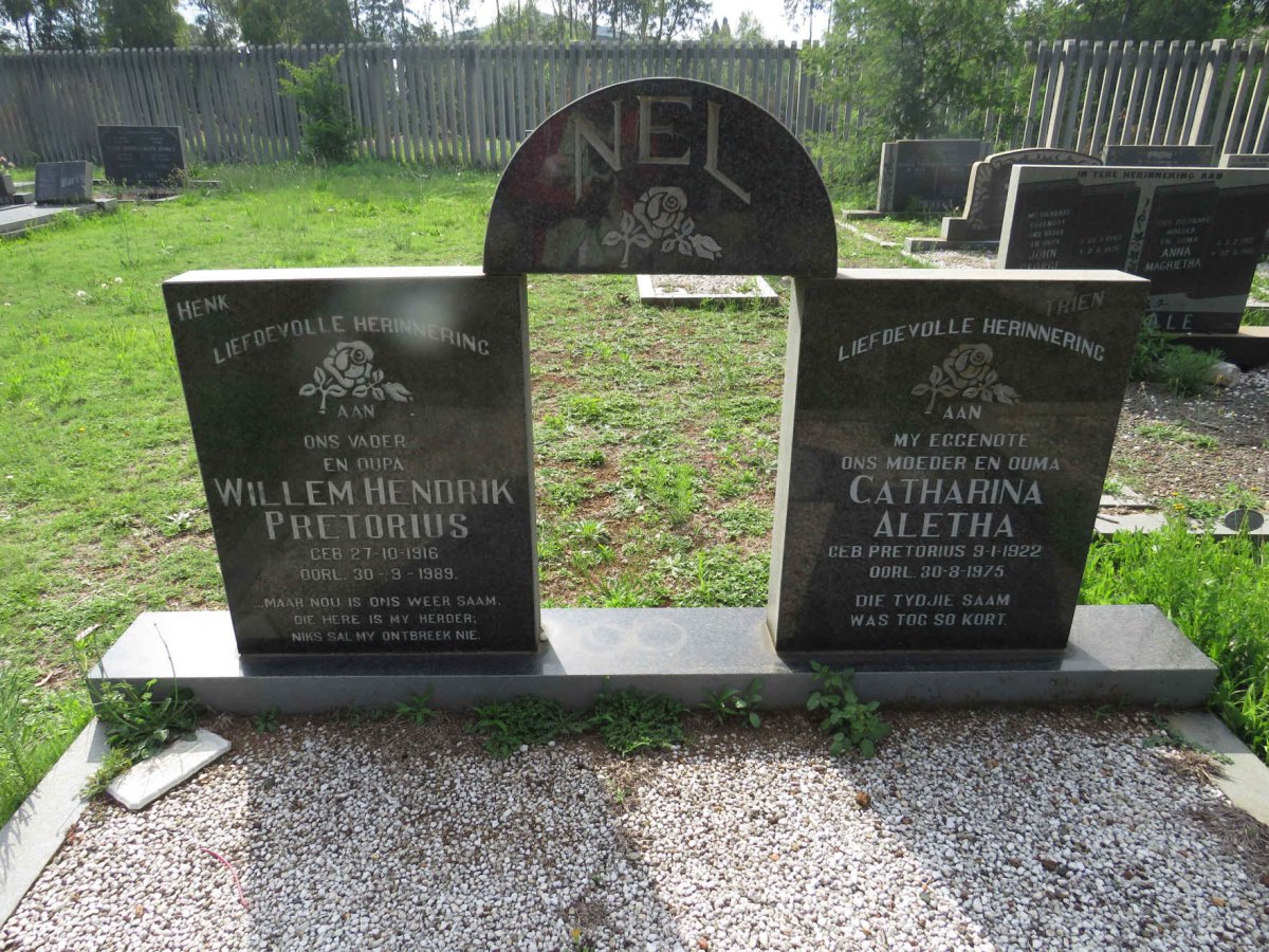 NEL Willem Hendrik Pretorius 1916-1989 &amp; Catharina Aletha PRETORIUS 1922-1975