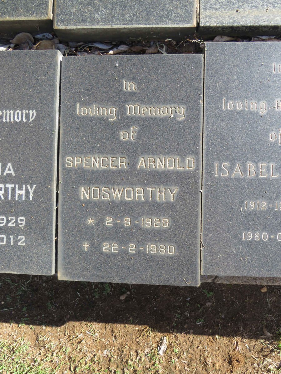 NOSWORTHY Spencer Arnold 1928-1980