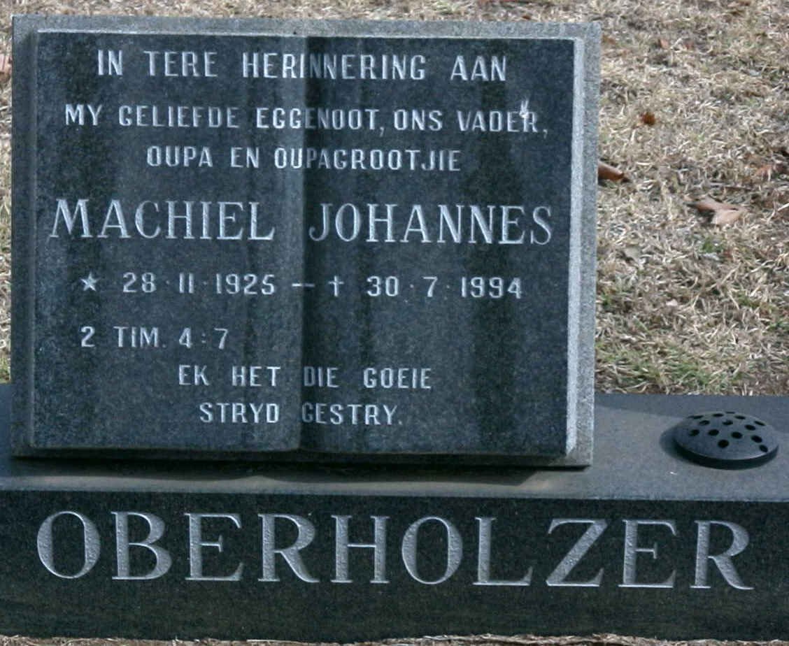 OBERHOLZER Machiel Johannes 1925-1994