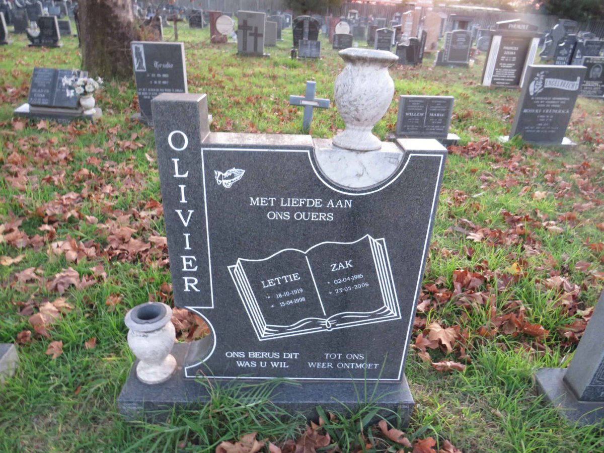 OLIVIER Zak 1916-2006 & Lettie 1919-1998