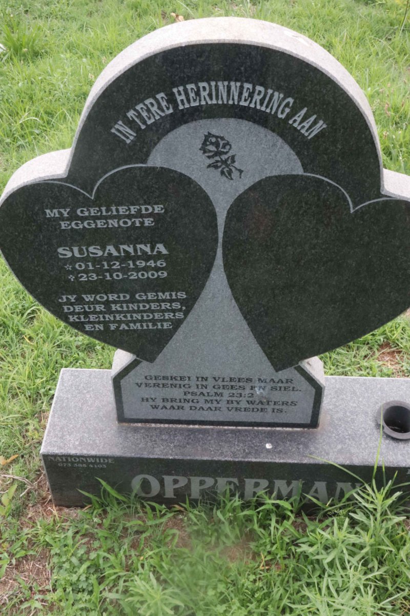 OPPERMAN Susanna 1946-2009