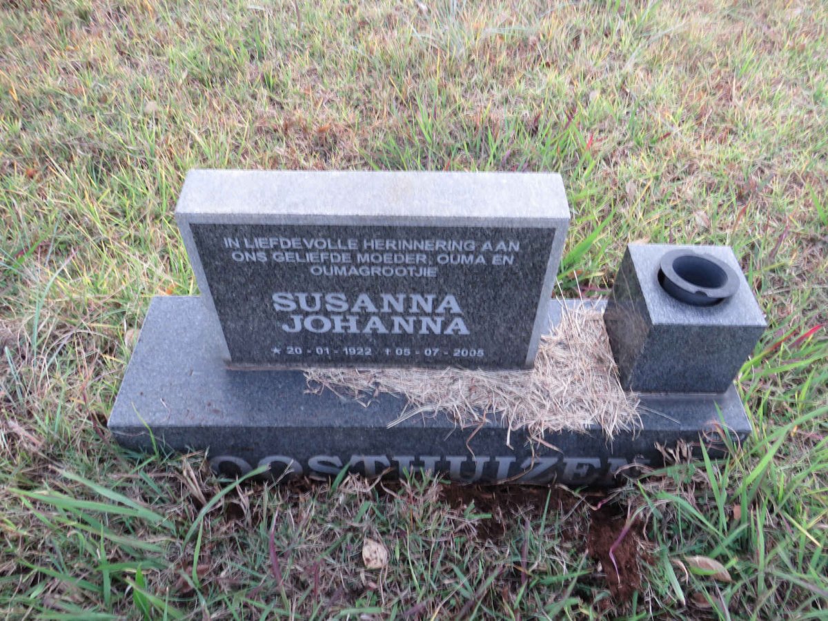 OOSTHUIZEN Susanna Johanna 1922-2005