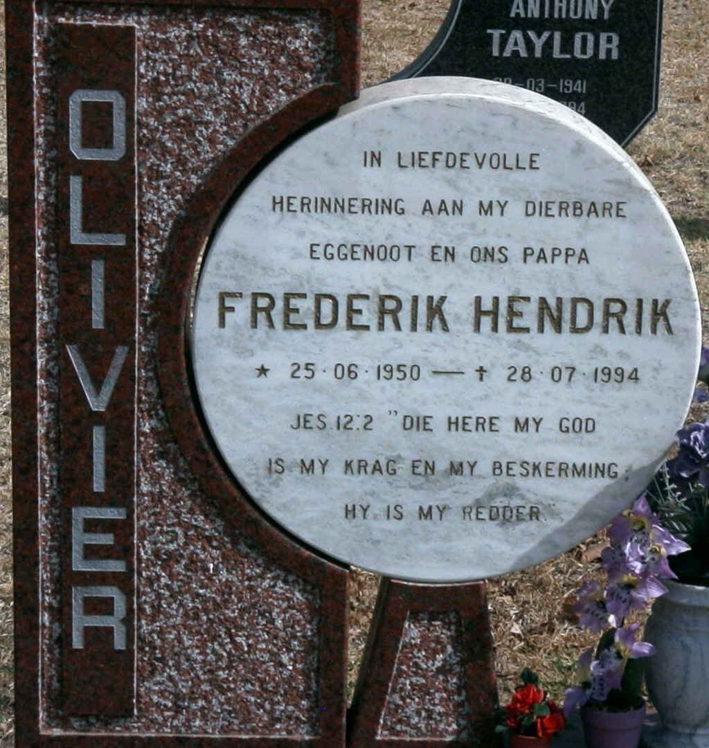 OLIVIER Frederik Hendrik 1950-1994