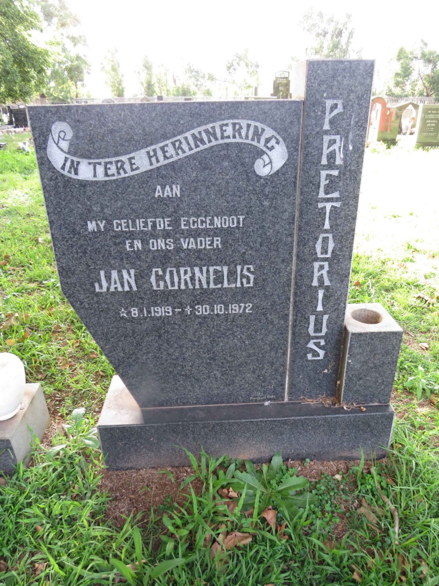 PRETORIUS Jan Cornelis 1919-1972