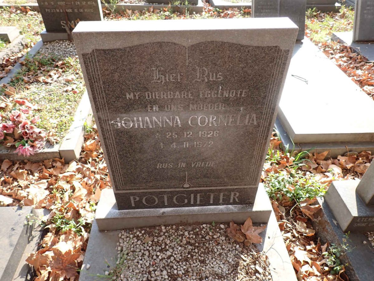 POTGIETER Johanna Cornelia 1926-1972