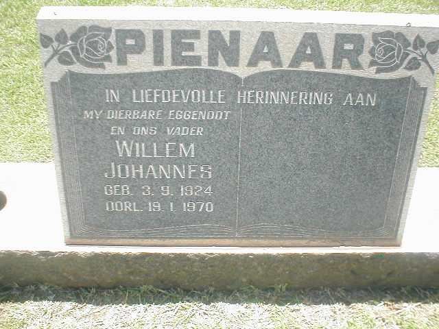 PIENAAR Willem Johannes 1924-1970
