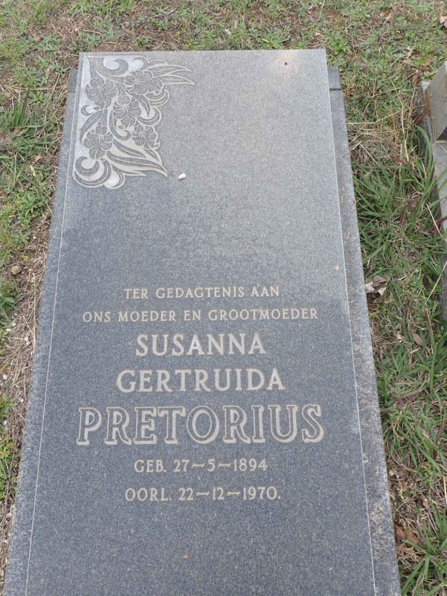 PRETORIUS Susanna Gertruida 1894-1970