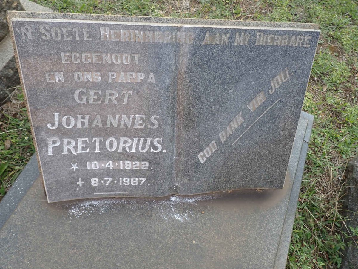 PRETORIUS Gert Johannes 1922-1967