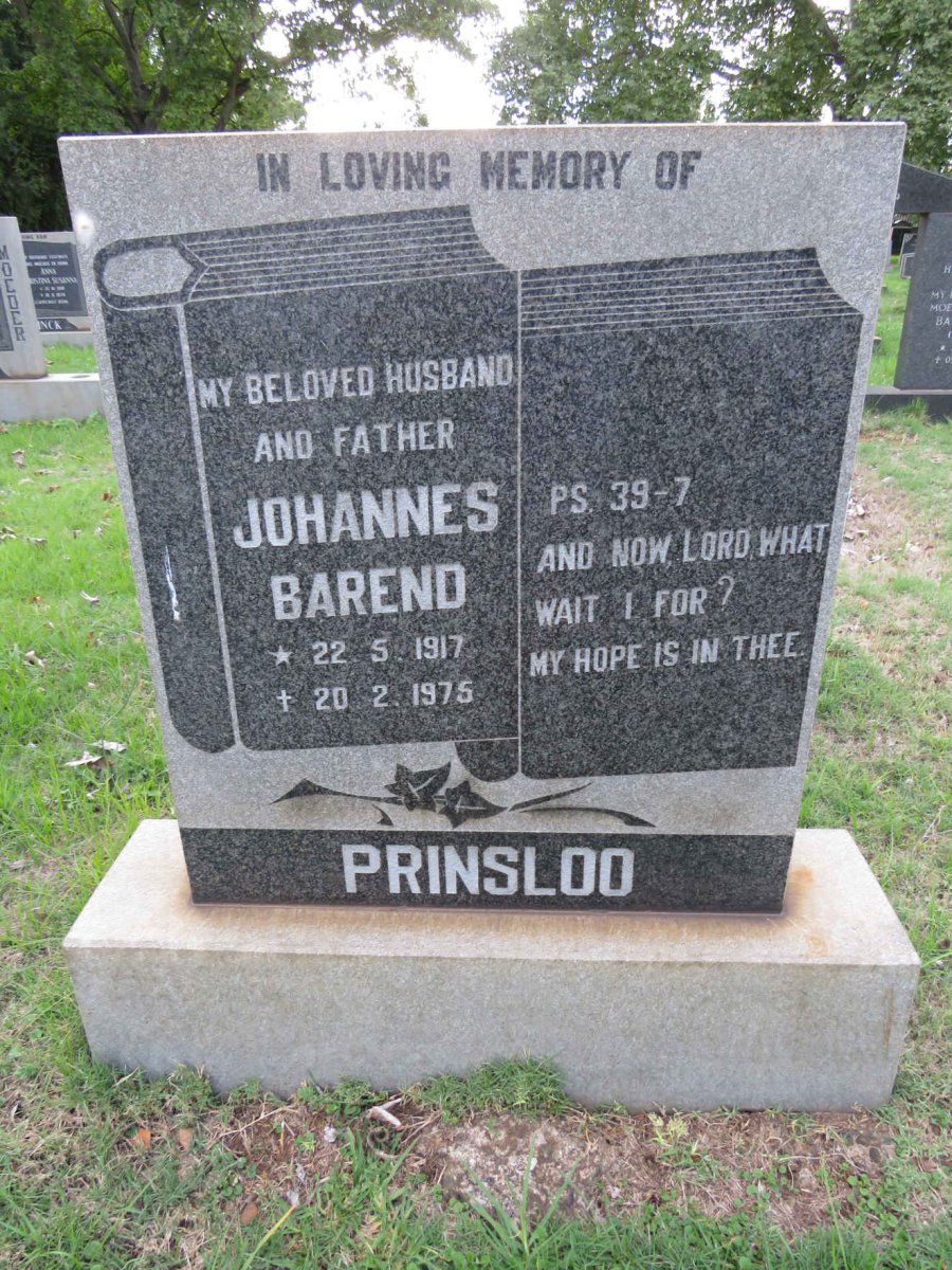 PRINSLOO Johannes Barend 1917-1975