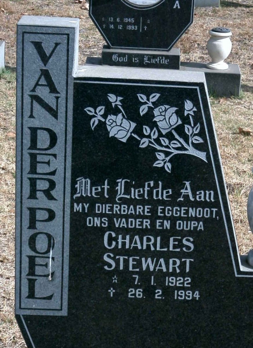 POEL Charles Stewart, van der 1922-1994