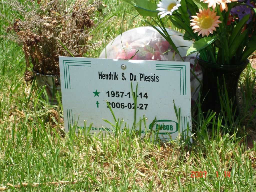 PLESSIS Hendrik S., du 1957-2006