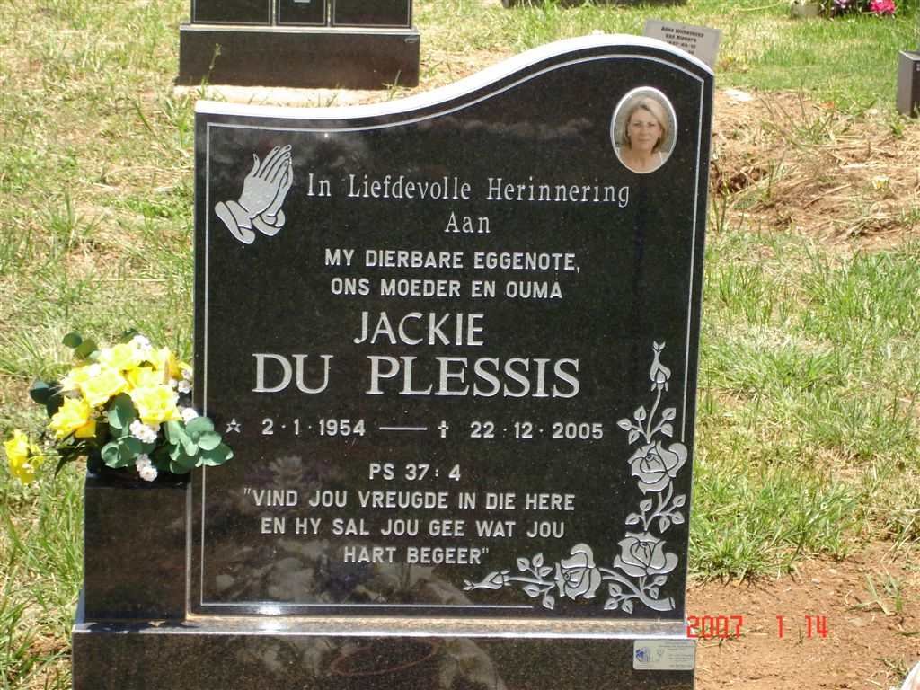 PLESSIS Jackie, du 1954-2005